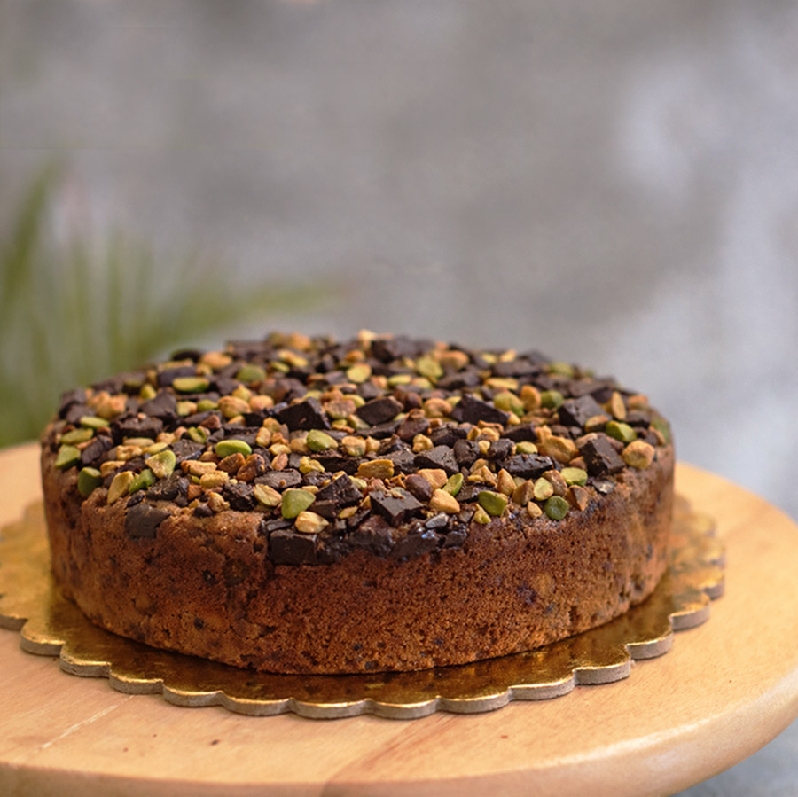 Healthy Cakes - Bottle Gourd Chocolate Pistachio Cake